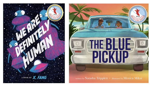 Book Covers of Lincoln School Mock EJK Award Winners
